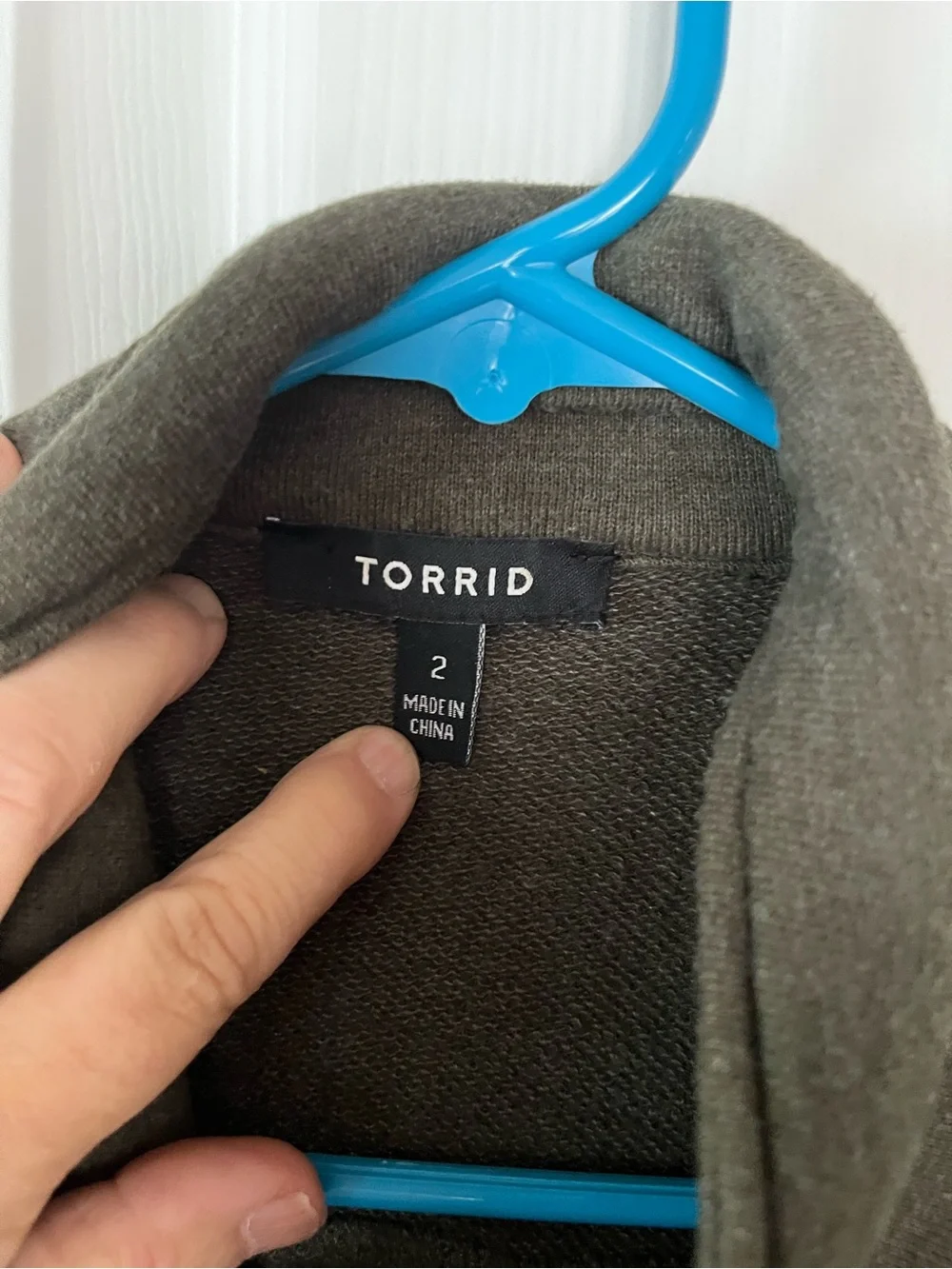 torrid Sz2 (2X) Dark Olive Drawstring Waist Utility Jacket